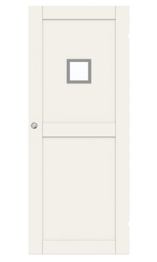 SKJUTDÖRR SWEDOOR UNIQUE 02L GWA120 VIT KLARGLAS UTANPÅLIGGANDE