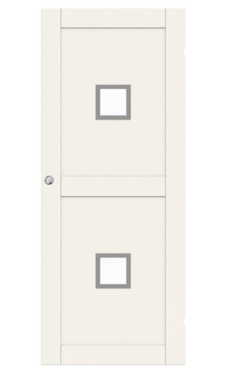 SKJUTDÖRR SWEDOOR UNIQUE 02L GWA220 VIT KLARGLAS UTANPÅLIGGANDE