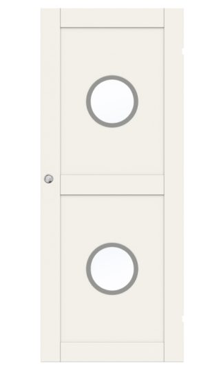 SKJUTDÖRR SWEDOOR UNIQUE 02L GWA230 VIT KLARGLAS UTANPÅLIGGANDE