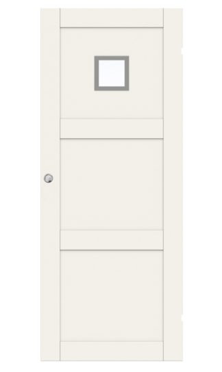 SKJUTDÖRR SWEDOOR UNIQUE 03L GWA120 VIT KLARGLAS UTANPÅLIGGANDE