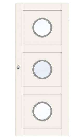 SKJUTDÖRR SWEDOOR UNIQUE 03L GWA330 VIT KLARGLAS UTANPÅLIGGANDE