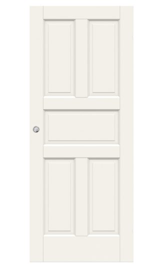 SKJUTDÖRR SWEDOOR CRAFT 05 MASSIV SPEGELDÖRR VIT UTANPÅLIGGANDE