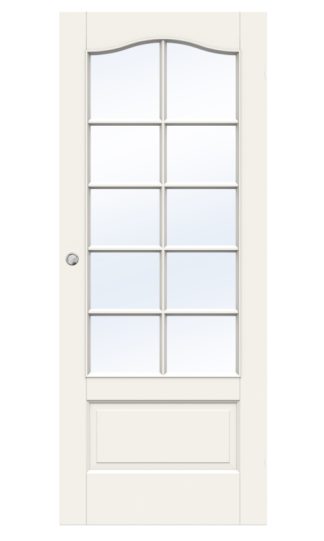 SKJUTDÖRR SWEDOOR CRAFT SP10B MASSIV KLARGLAS VIT UTANPÅLIGGANDE