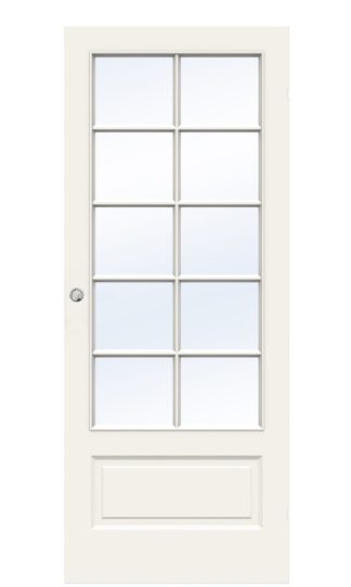 SKJUTDÖRR SWEDOOR COMPACT SP10 FORMPRESSAD KOMPAKT KLARGLAS VIT UTANPÅLIGGANDE