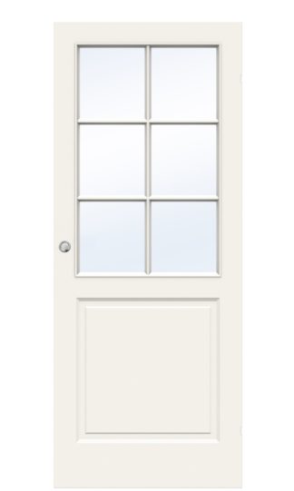 SKJUTDÖRR SWEDOOR COMPACT SP6 FORMPRESSAD KOMPAKT KLARGLAS VIT UTANPÅLIGGANDE