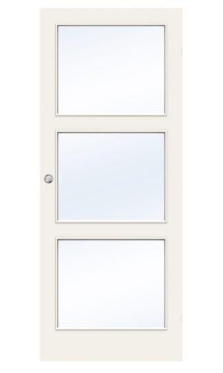 SKJUTDÖRR SWEDOOR STABLE GW3 KOMPAKT KLARGLAS VIT UTANPÅLIGGANDE