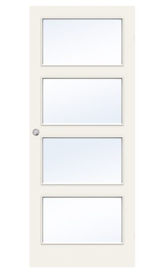 SKJUTDÖRR SWEDOOR STABLE GW4 KOMPAKT KLARGLAS VIT UTANPÅLIGGANDE