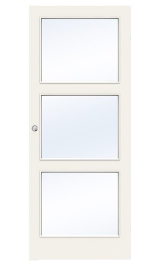 SKJUTDÖRR SWEDOOR EASY GW3 LÄTTDÖRR KLARGLAS VIT UTANPÅLIGGANDE