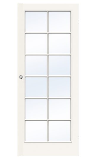 SKJUTDÖRR SWEDOOR EASY SP12 LÄTTDÖRR KLARGLAS VIT UTANPÅLIGGANDE
