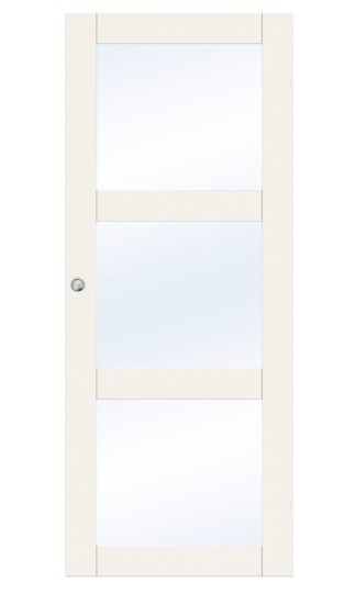 SKJUTDÖRR SWEDOOR PURITY GW03L KLARGLAS VIT UTANPÅLIGGANDE