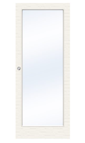 SKJUTDÖRR SWEDOOR CHARISMA D100 GW1 MASSIV KLARGLAS VIT UTANPÅLIGGANDE