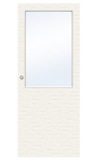 SKJUTDÖRR SWEDOOR CHARISMA D100 GW13 MASSIV KLARGLAS VIT UTANPÅLIGGANDE