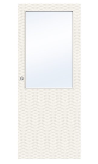 SKJUTDÖRR SWEDOOR CHARISMA D200 GW13 MASSIV KLARGLAS VIT UTANPÅLIGGANDE