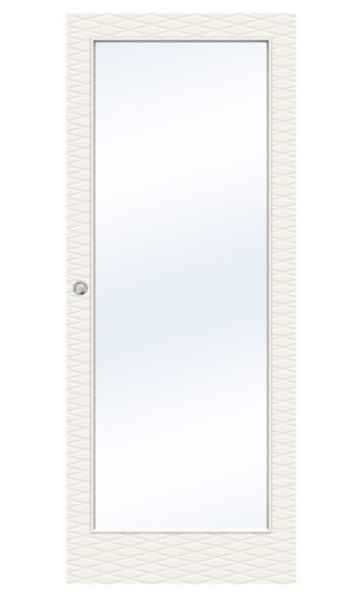 SKJUTDÖRR SWEDOOR CHARISMA D200 GW1 MASSIV KLARGLAS VIT UTANPÅLIGGANDE