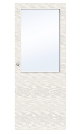 SKJUTDÖRR SWEDOOR CHARISMA D300 GW13 MASSIV KLARGLAS VIT UTANPÅLIGGANDE