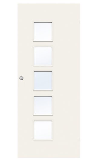 SKJUTDÖRR SWEDOOR STABLE EFFECT Q505 KLARGLAS VIT UTANPÅLIGGANDE