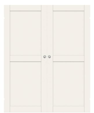 Parskjutdörr Swedoor Unique 02l Vit Utanpåliggande