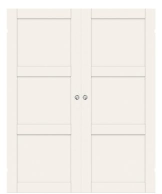 Parskjutdörr Swedoor Unique 03l Vit Utanpåliggande