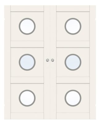 Parskjutdörr Swedoor Unique 03l Gwa330 Vit Klarglas Utanpåliggande