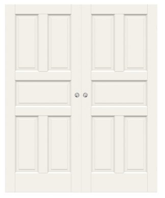 Parskjutdörr Swedoor Craft 05 Massiv Spegeldörr Vit Utanpåliggande