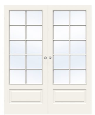 Parskjutdörr Swedoor Compact Sp10 Formpressad Kompakt Klarglas Vit Utanpåliggande