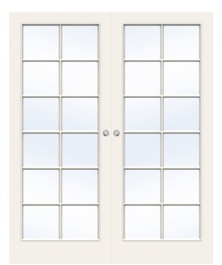 Parskjutdörr Swedoor Compact Sp12 Formpressad Kompakt Klarglas Vit Utanpåliggande