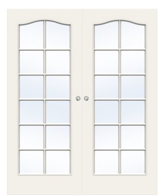 Parskjutdörr Swedoor Compact Sp12b Formpressad Kompakt Klarglas Vit Utanpåliggande