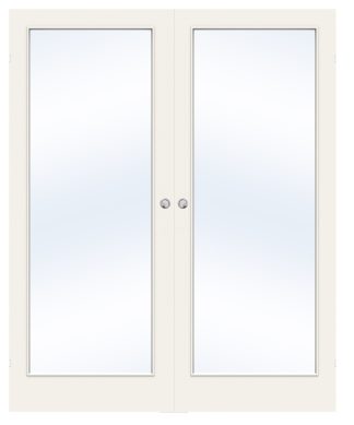 Parskjutdörr Swedoor Easy Gw1 Lättdörr Klarglas Vit Utanpåliggande