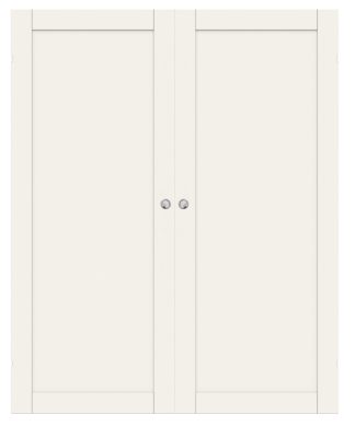Parskjutdörr Swedoor Purity 01l Vit Utanpåliggande