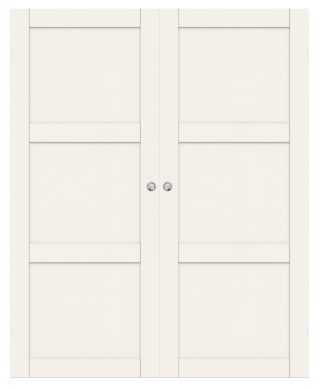 Parskjutdörr Swedoor Purity 03l Vit Utanpåliggande