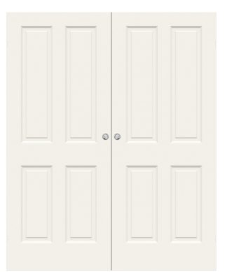 Parskjutdörr Swedoor Style 04 Formpressad Lättdörr Vit Utanpåliggande