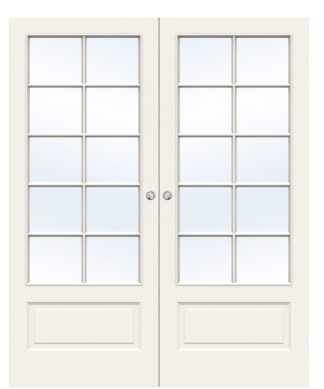 Parskjutdörr Swedoor Style Sp10 Formpressad Lättdörr Vit Utanpåliggande