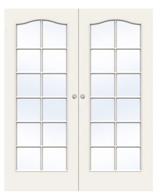 Parskjutdörr Swedoor Style Sp12b Formpressad Lättdörr Vit Utanpåliggande