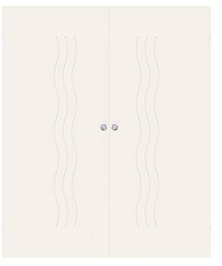 Parskjutdörr Swedoor Stable Effect S300 Vit Utanpåliggande