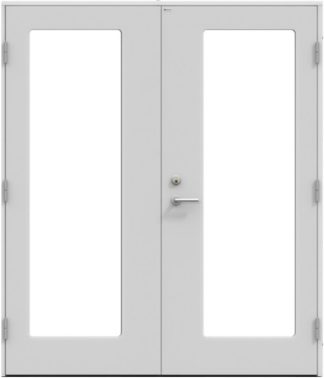 Parytterdörr Diplomat Irma Klarglas Vit