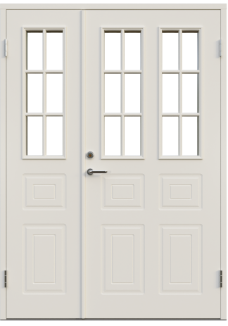 Parytterdörr Leksandsdörren Åsleden Klarglas Vit