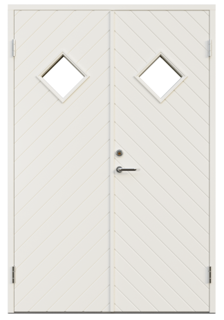 Parytterdörr Leksandsdörren Djura Klarglas Vit