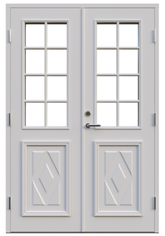 Parytterdörr Leksandsdörren Björkberg Klarglas Vit