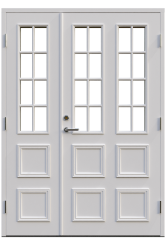 Parytterdörr Leksandsdörren Glasmästeri Klarglas Vit