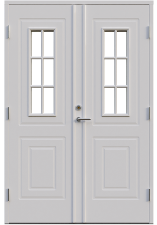 Parytterdörr Leksandsdörren Helgås Klarglas Vit