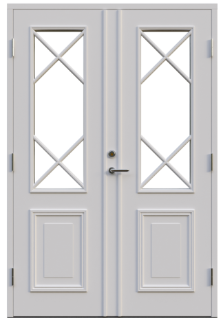 Parytterdörr Leksandsdörren Klockarberg Klarglas Vit