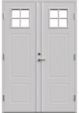 Parytterdörr Leksandsdörren Kullsbjörken Klarglas Vit