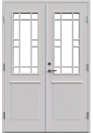 Parytterdörr Leksandsdörren Källberget Klarglas Vit