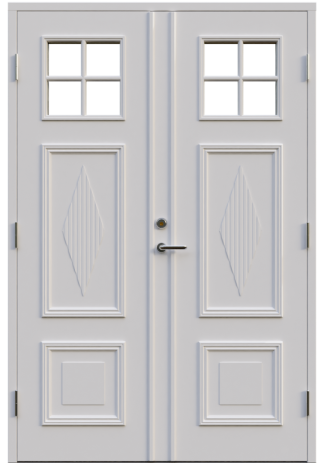 Parytterdörr Leksandsdörren Lisselby Klarglas Vit