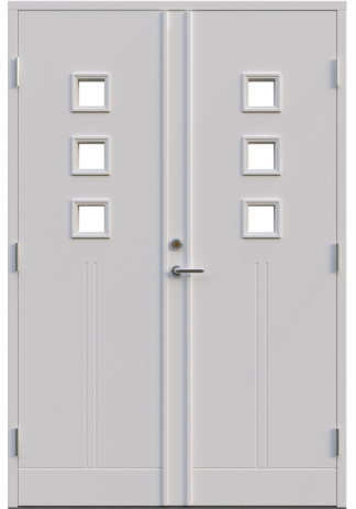 Parytterdörr Leksandsdörren Saltö Klarglas Vit