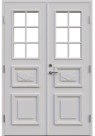 Parytterdörr Leksandsdörren Siljansnäs Klarglas Vit