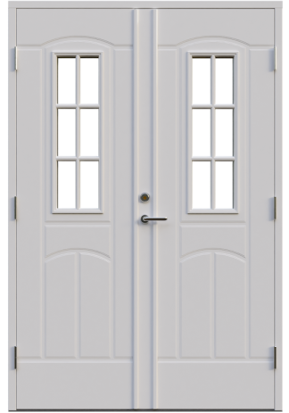 Parytterdörr Leksandsdörren Solberga Cotswoldglas Vit