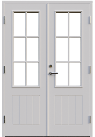 Parytterdörr Leksandsdörren Ullvi 10-14 Klarglas Vit