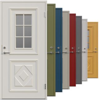 Ytterdörr Leksandsdörren Björkberg Klarglas Vit