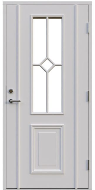 Ytterdörr Leksandsdörren Brenäs Klarglas Vit